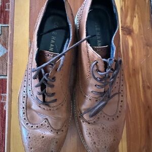 Cole Haan Brown Leather Wingtip Derby Shoes